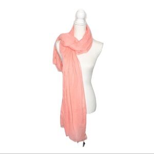 EXPRESS Coral Scarf with Frayed Edge NWT